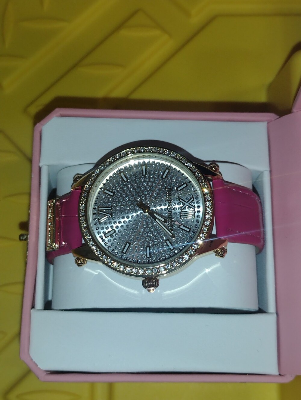 JUICY COUTURE WATCH RHINESTONES JUICY COUTURE HOT PINK WATCH NEW.. - Picture 6 of 8